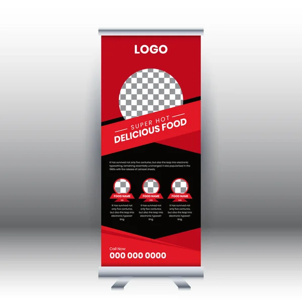 Roll-up banner design for a food business